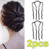 Girls Black Metal Hair Fork Clip for Women Hair Pin Combs Messy Bun Hairpin Clip Side Combs Updo Sticks Hair Styling Tool