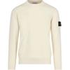 Badge Ribbed Trim Long Sleeve Sweatshirt Men Sweatshirt White K1S1551000-53S00B2-V0093