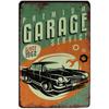 Металлическая табличка Простой гараж Набор из 5 металлических пластин Американский винтажный стиль Настенное украшение Ретро Разные товары Декор Металлические разные товары