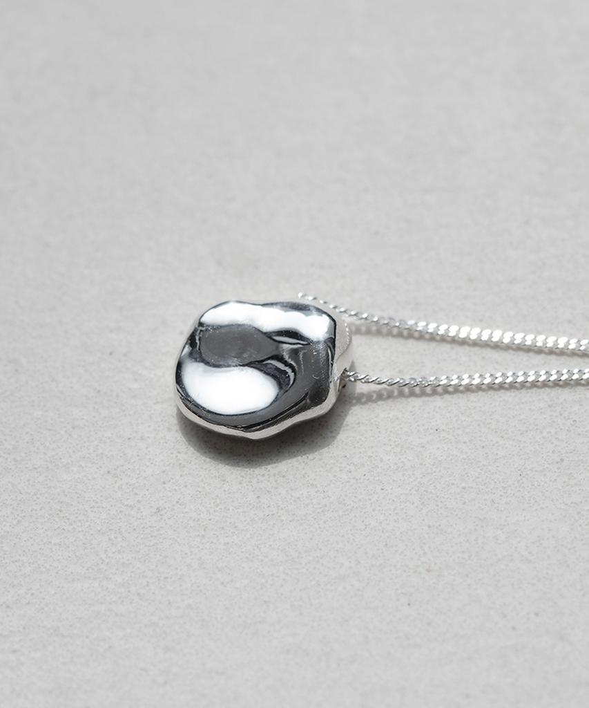Alleun Silver 925 Asymmetrical Natural Pendant Chain Necklace