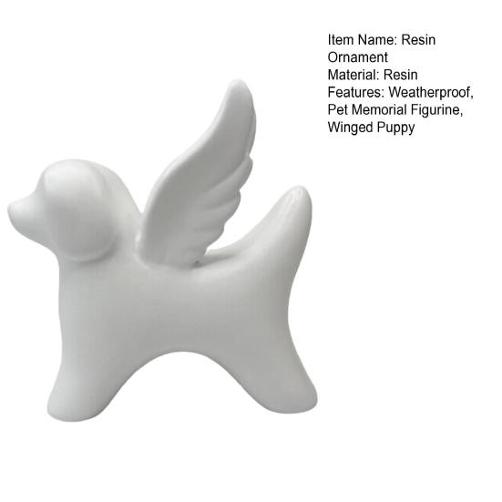 Dog Angel Figurine Memorial Puppy Statue with Wings Resin Dog Angel Sculpture for Loss of Dog Sympathy Gift Garden And Home Indoor Decor