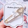 Clothing Accessories Anti-Unwanted-Exposure All-Match Corsage Women's Small Pin Korean Buckle Clothes Cardigan INS Crystal Brooch