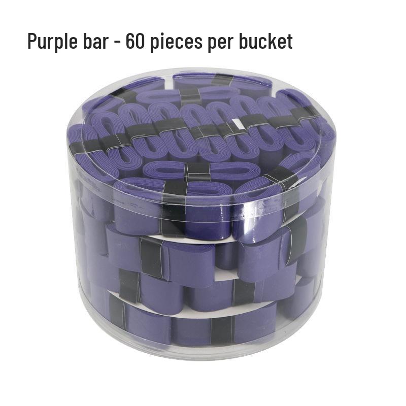 Elastic Perforated PU Leather Overgrip for Badminton, Tennis & Table Tennis Rackets, Fishing Rods with Ribbed Sweatband