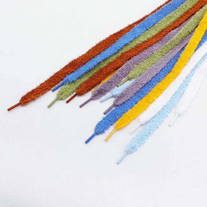1 пара плоских шнурков, пушистые шнурки шириной 1,5 см, плюшевые веревочные шнурки 100/120/140/160 см для женской и мужской обуви, модные аксессуары