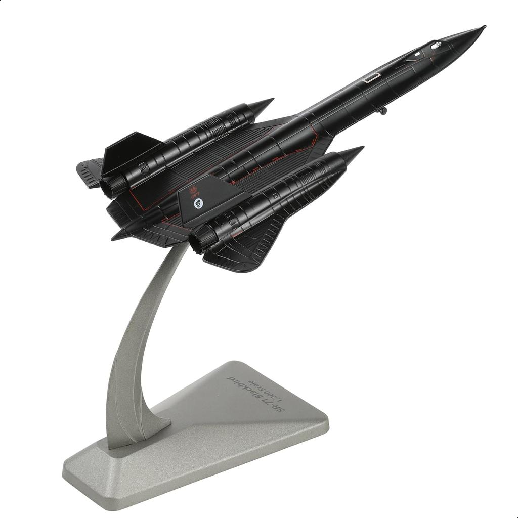 NUOTIE Blackbird 17972 Metal Diecast Aircraft Model with Stand US Air Force Cold War Fighter Alloy Model 1/200 SR-71A (64-17972)