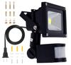 SenMeiGuang 10W LED Floodlight Motion Sensor Light, Outdoor, 100V, PIR, Daylight White, 6000K, IP66 WaterproofRainproof, Safety Emergency Light,