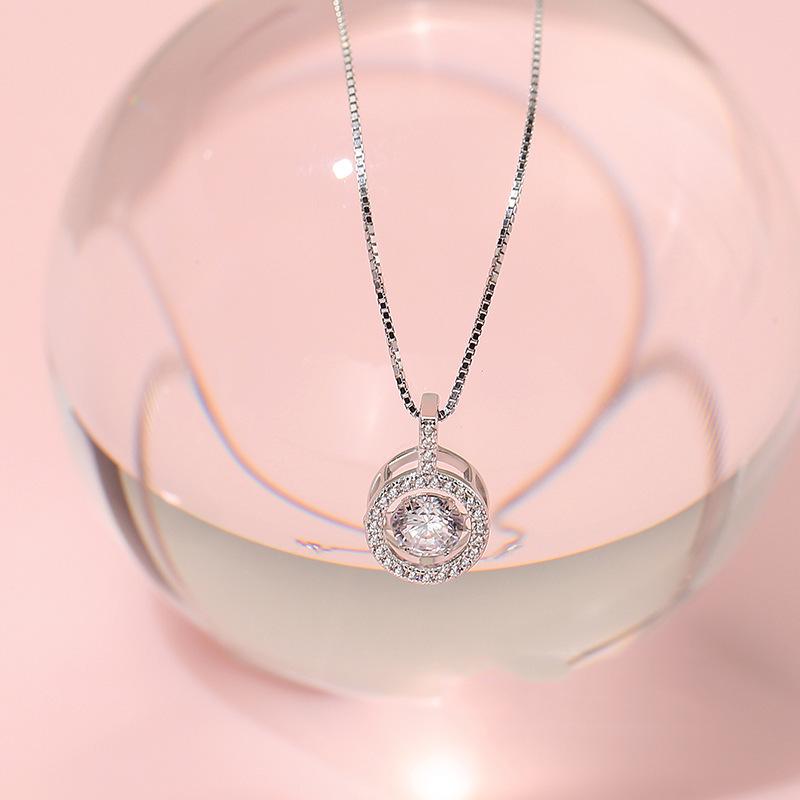 Серебряное ожерелье S925 Живое: Корейская стильная цепочка на ключицу с подвеской - Идеальный рождественский подарок для нее