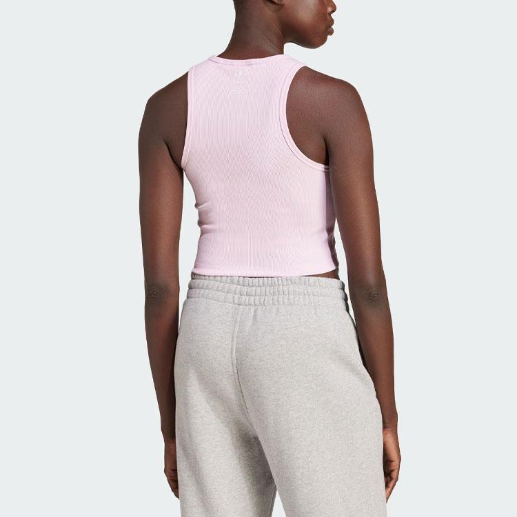 Adidas Оригинальные спортивные топы на бретелях Hello Kitty X Kuromi с графическим принтом и круглым вырезом, женские топы, прозрачно-розовые JG8051