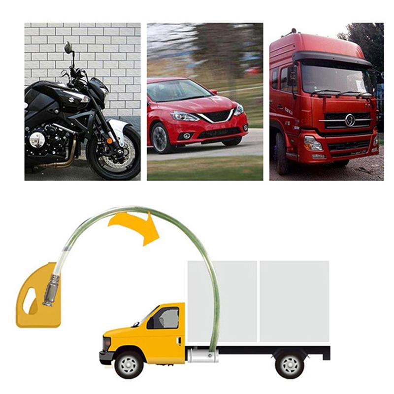 1pc Oil Fuel Liquid Transfer Copper Siphon Pump Long Suction Pipe Portable for Vehicle Boat Gardening Emergency Supply