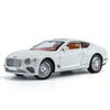 1/24 Bentley Continental GT Model Car, Alloy Diecast Collectible Pull Back Car Toy, with Sound and Light, Door Can Be Opened for Boys Girls Gift