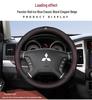 Steering Wheel Cover: Genuine Leather for Mitsubishi Models 18-20, Compatible with ASX, Outlander, Eclipse Cross - All-Season Grip Cover