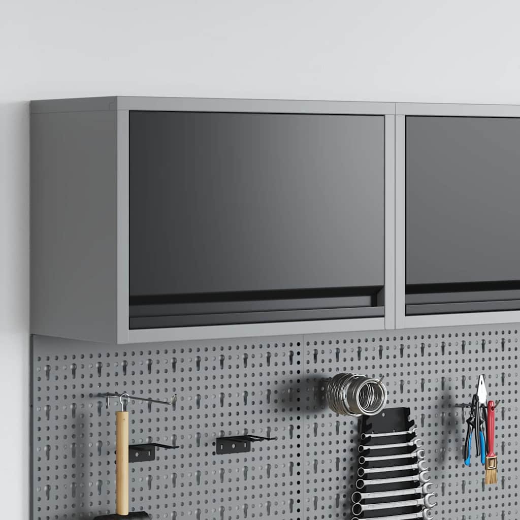 Tool Cabinet with Storage Black and Gray 50 x 25 x 35 cm
