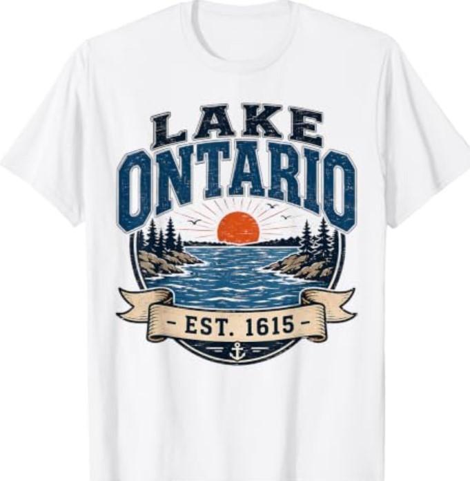 Retro Vintage Lake Ontario Since 1615 Canada Lake T-Shirt