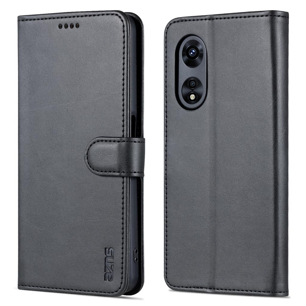 AZNS For Oppo A58 5G/A58x 5G/A78 5G Cowhide Texture Leather Flip Cover Magnetic Stand Wallet Phone Case
