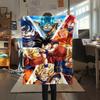 Фланелевое одеяло с принтом персонажей Dragon Ball, Высококачественное, Удобное для всех сезонов, Декор для дома, Тепло и уют, Идеально для рождественских подарков