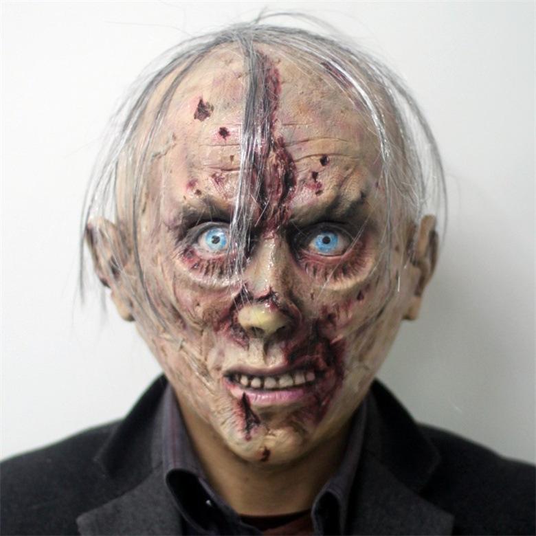 Хэллоуинская латексная маска зомби, страшный реквизит для квест-комнаты