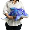[Sparkling Dolphin] Dolphin Stuffed Toy, Figurine, Mascot, Cushion, Sparkly, Cute, Fluffy, Perfect As a Gift (Large Size, Blue)