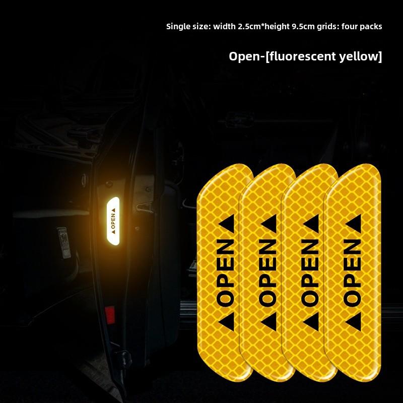 4pcs Car Door Reflective Strips security Warning Stickers For Mitsubishi Outlander Lancer 10 9 ASX RALLIART Eclipse L200 Pajero