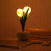 Светодиодная мини-настольная лампа, настольный орнамент, романтическая атмосфера, лампы на прикроватной тумбочке, имитация тюльпана, ночники для дома