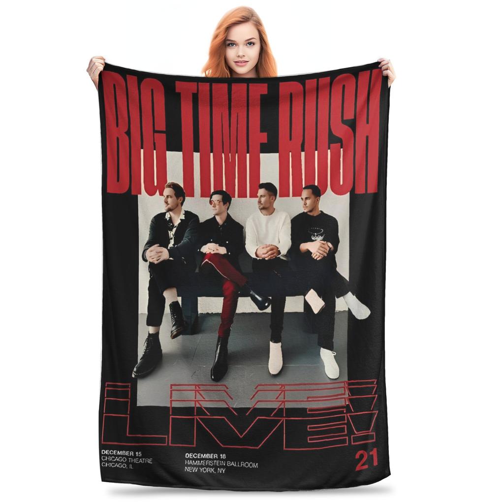 BTR In Real Life Worldwide 2025 Tour Blanket Quality Warm Throw Blanket Winter Kids Outdoor Fluffy Bedspread