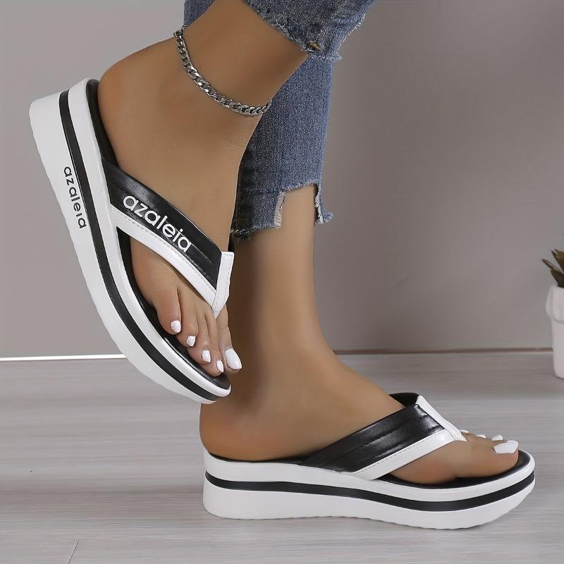 Модные босоножки на танкетке большого размера, летние, новые, с круглым носком, цветные, с толстой подошвой, нескользящие, водонепроницаемые сандалии