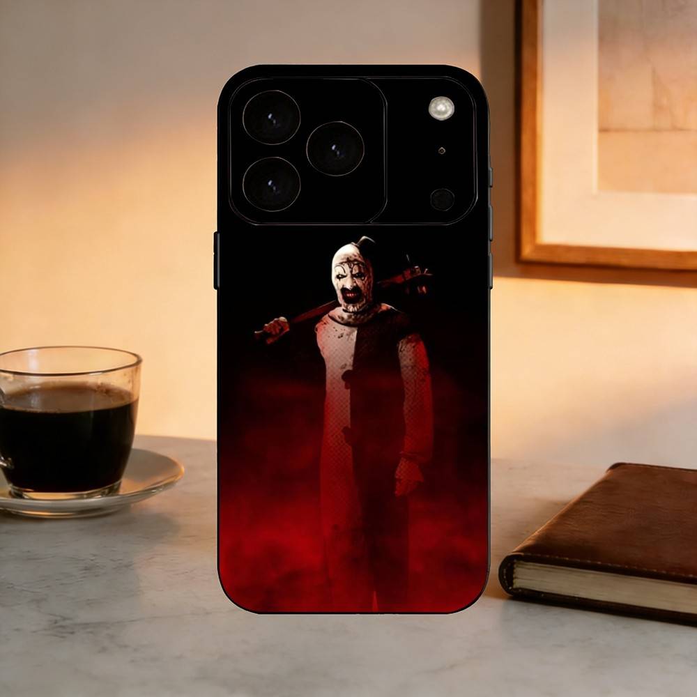 Арт чехол для телефона C-Clown horror T-Terrifer Силиконовый Мягкий Для IPhone 17 16 15 14 13 12 11 X XR Plus Pro Max Plus