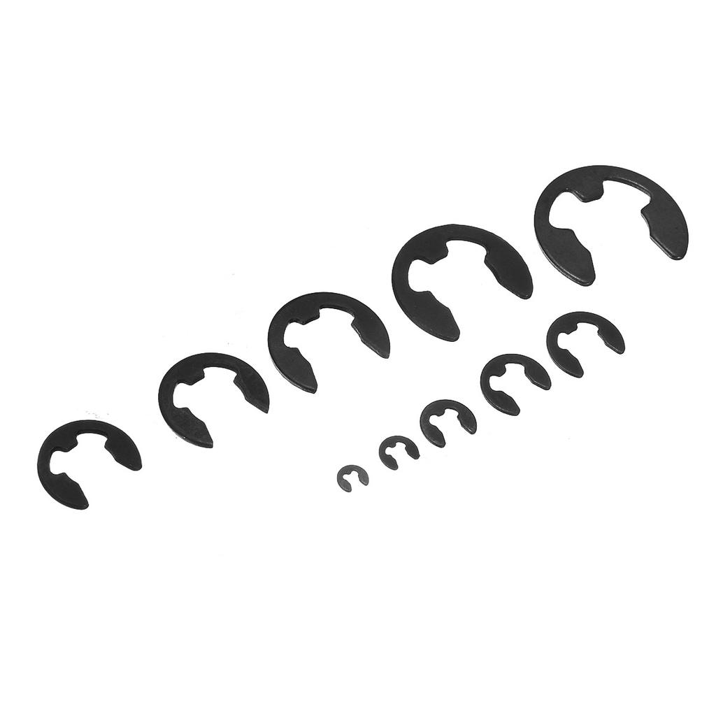 Stainless Steel E-Clips External Retaining Ring Assortment Set Opening Snap Rings Circlip Washers Shaft Fastener Fixing Parts
