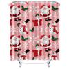 GAETU Festive Christmas Shower Curtain Snowman Holiday Bathroom Decor Waterproof Fabric Xmas Pattern Backdrop Festive Home Dec