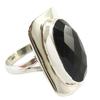 Silver Ring 'Heaven' Silver Onyx - 26x15 Mm