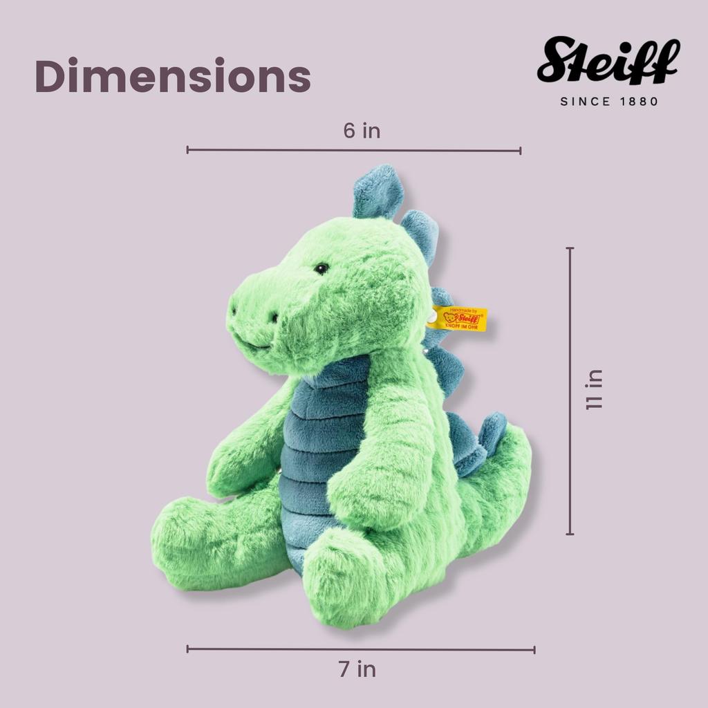 Steiff Spot the Stegosaurus Plush Steiff Spot the Stegosaurus Dinosaur Toy, 28cm,