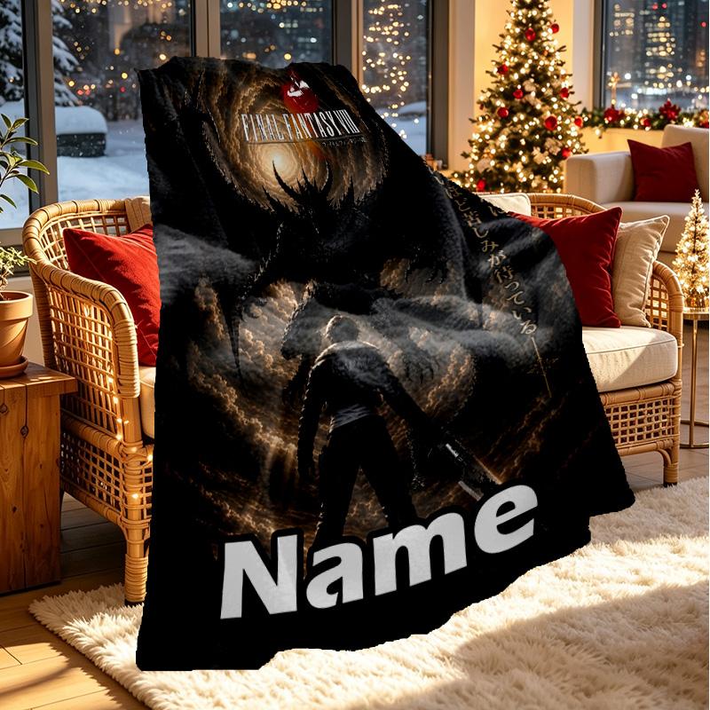 Custom Name Personalized Final Fantasy Print Blanket, Home Decor, Bedroom, Sofa, Camping, Couch, Gifts for Birthday ChristmasEnthusiasts