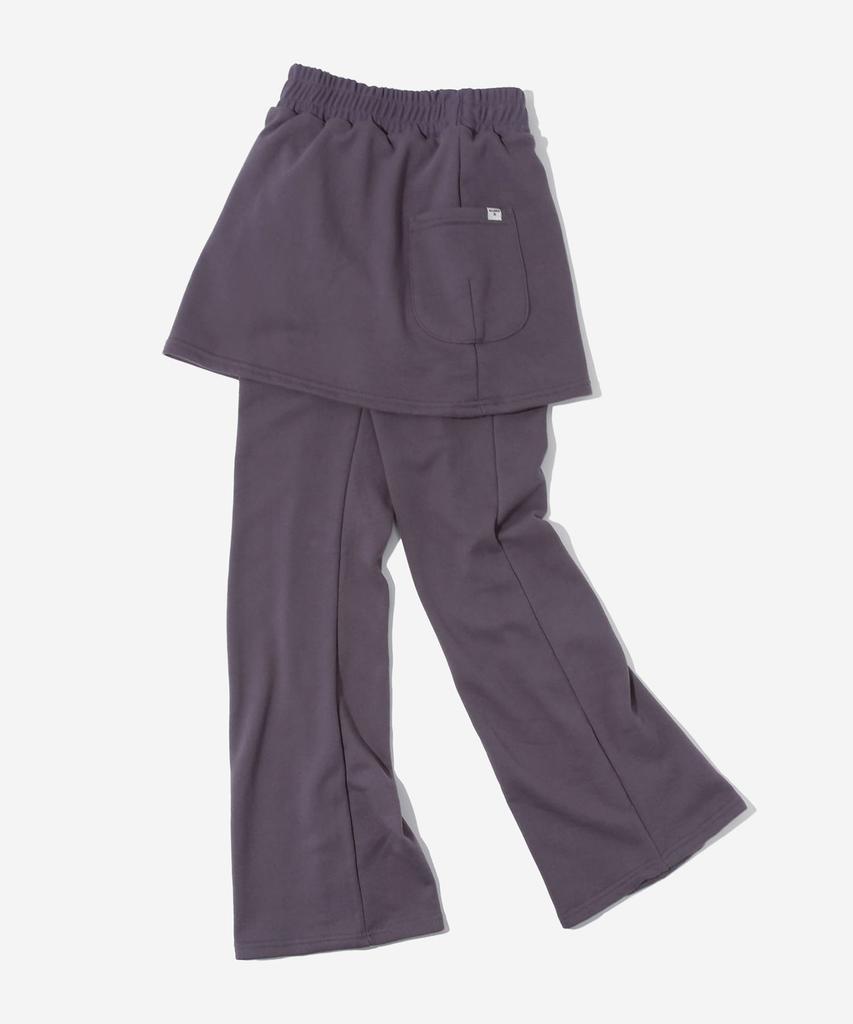 KIJIKO Ke611-Bootcut Skirt Pants Purple