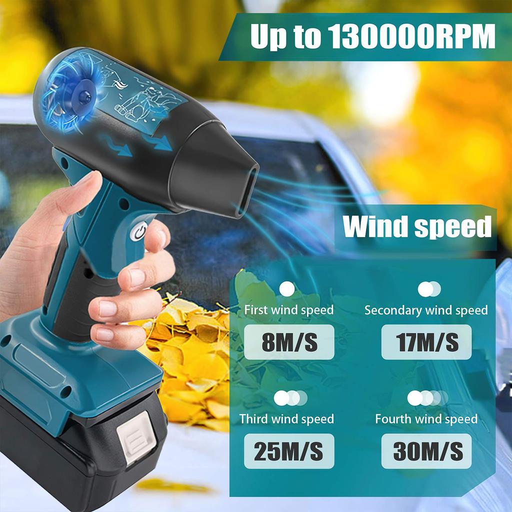 Air Duster 130000 об/мин Мини Супер Реактивный Вентилятор для DeWalt 20 В 18 В литиевая батарея с 4 регулируемыми скоростями беспроводной струйный воздуходув