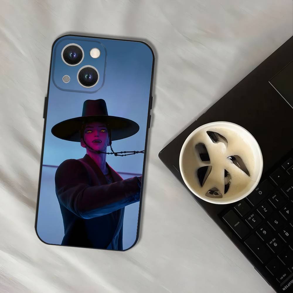 Чехол для телефона KPop D-Demon H-Hunters-S для iPhone 16,15,14,13,12,11, Pro, XS, Max, XR, Plus, E, SE4, Mini Черный Мягкий Чехол