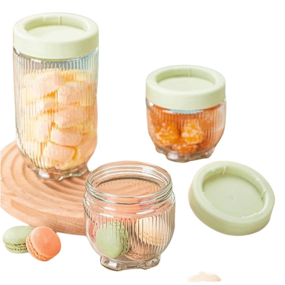 Герметичная стеклянная банка Прозрачные стеклянные банки для хранения Новый контейнер для конфет для закусок