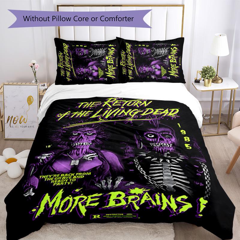 The Return of the Living Dead 3pcs Bedding Set Duvet Cover Closure Includes 1 Duvet Cover & 2 Pillowcases for All Seasons Bedroom Home Dorm Decor
