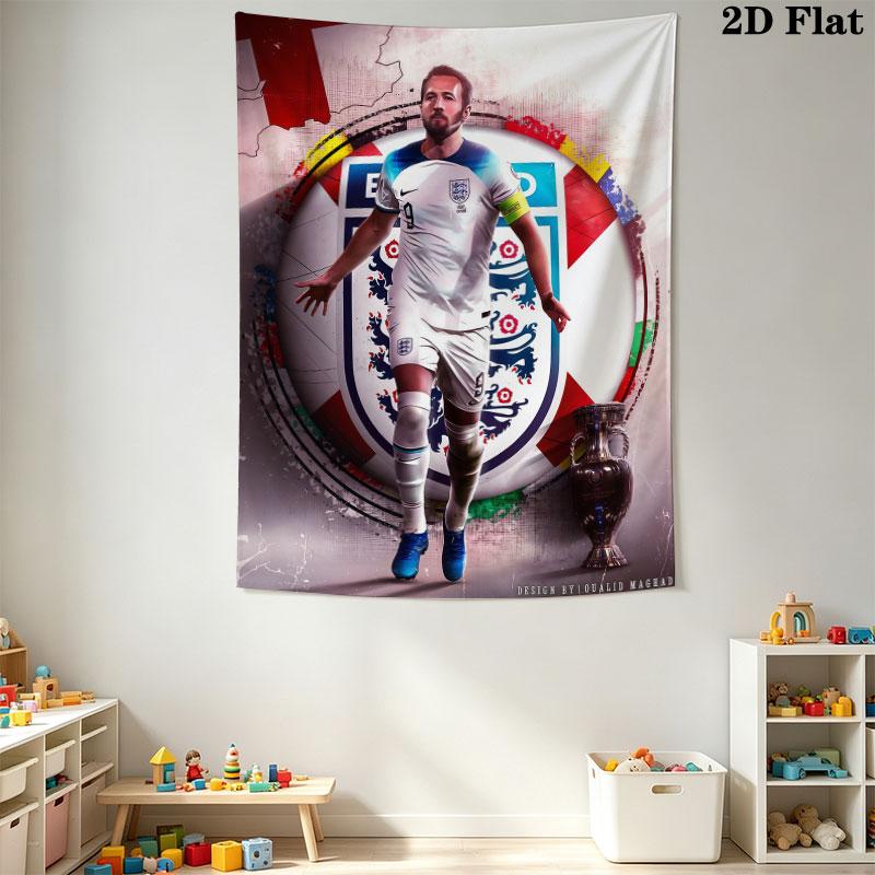 Harry Kane Icon Wall Hanging Printed Fabric Blanket Decorative Tapestries for Bedroom Living Room Home Decor
