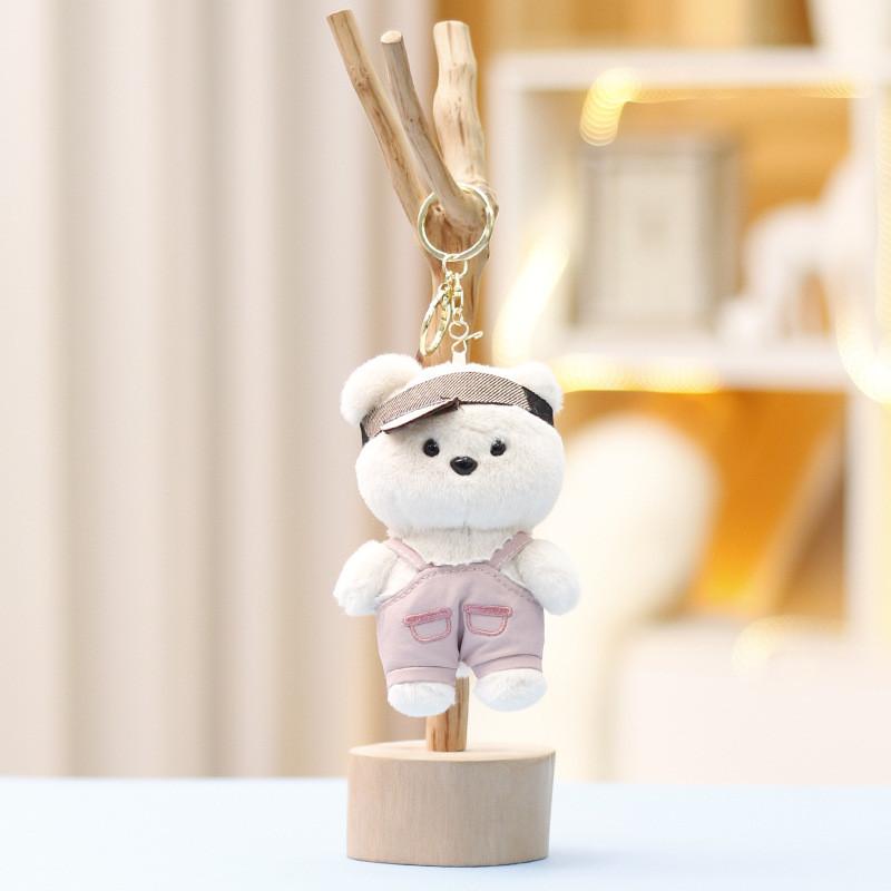 Teddy Bear Suspenders Plush Keychain Doll Bag Pendant Toy Animal Gifts Cartoon