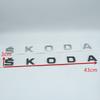 NADH5 1pcs 3D ABS high quality car Letter Front Hood Emblem Rear tail trunk Decals badge sticker Decal styling For Skoda