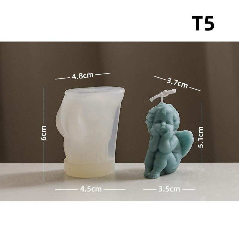 1 шт. ароматические свечи, принадлежности для глины, форма для мыла, смолы, 3D ангел, силиконовая форма, шоколад, сделай сам, помадка для торта