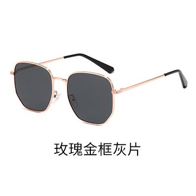 Color-changing polarized light anti-blue light large frame fashion sunglasses multi-layer circle silk square versatile trend sunglasses men's and wom