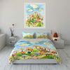 Houses, trees, hills, clouds. Bedding sets Duvet cover sets Duvet covers Pillowcases(1 * Duvet Cover 2 * Pillowcases without duvet insert)