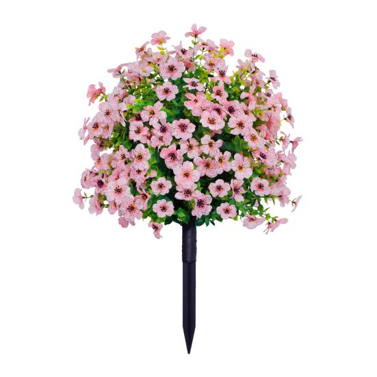 1/2 шт искусственный фиолетовый цветок с колышком устойчивый к ультрафиолетовому излучению искусственный пластиковый цветок шип для внутреннего и наружного сада крыльца патио свадебное украшение для вечеринки