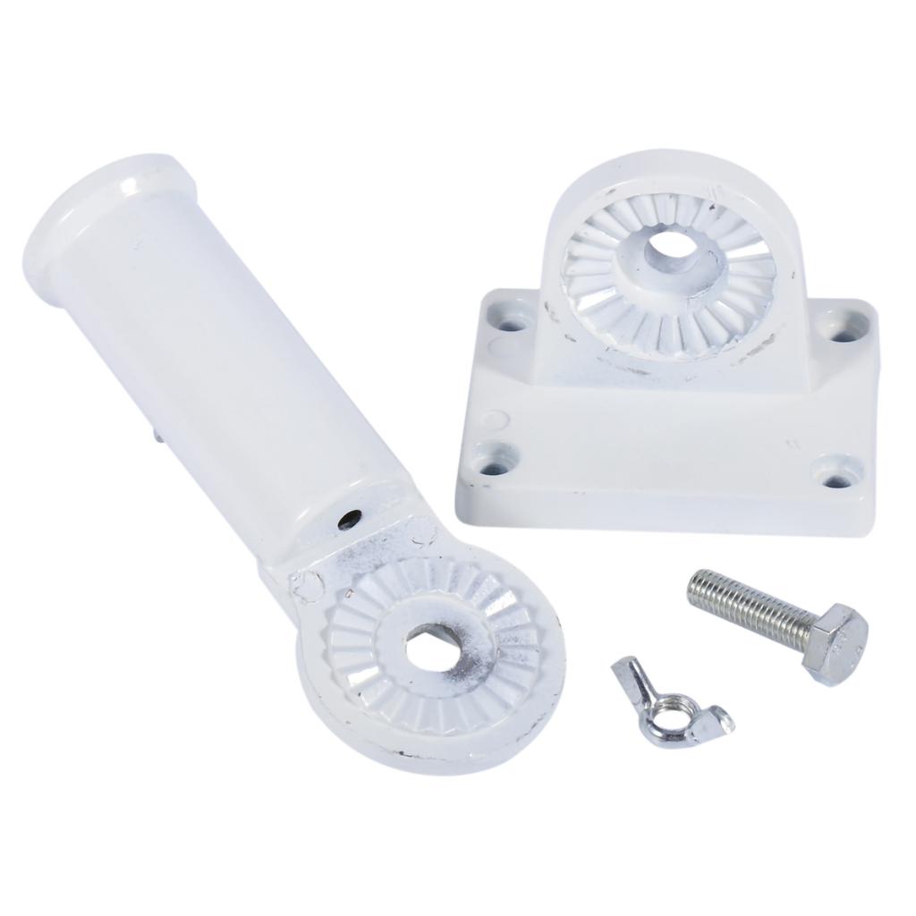 Wall Mount Adjustable Holder Bracket Stainless Steel Flag Pole Windsock Base with Screws