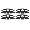 4PCS Boat Folding Cleat 5in Nylon 3 Hole High Strength Black Flip Up Dock Cleat for Marine Yacht With Installation