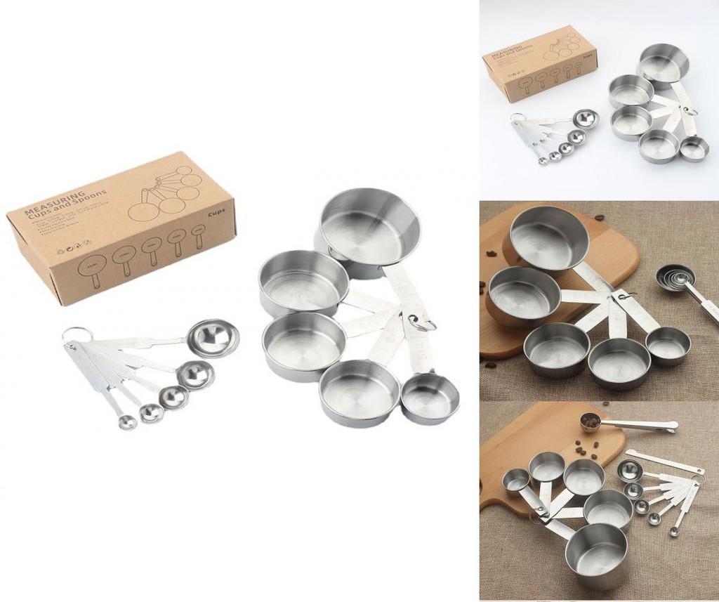 Steel Versatile Stainless Measuring Cups And Spoons Set For Baking Coffee And Sweet Treats