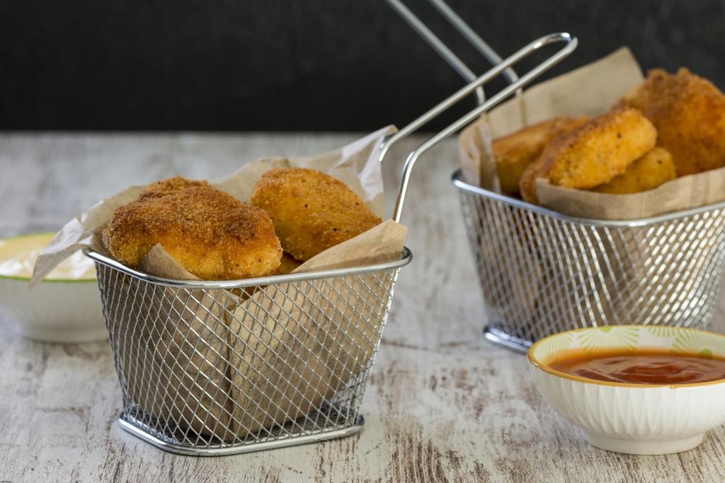 Serving Basket For Fries And Snacks Mini Steel Silver Basket