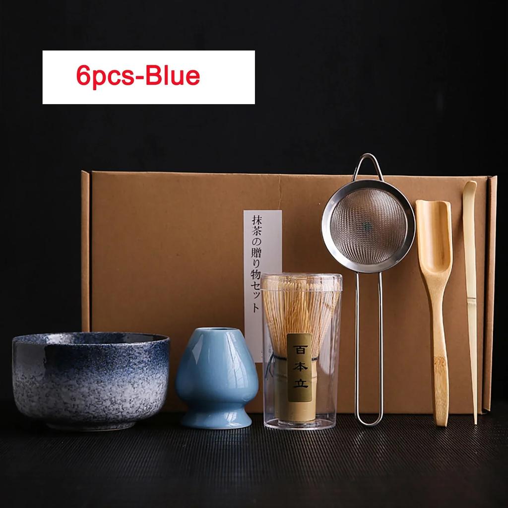 4 шт. 6 шт. ручной работы для дома, легко чистящийся чайный набор матча, подставка для инструментов, миска, венчик, совок, подарочные аксессуары для церемонии, традиционные японские аксессуары