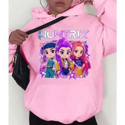 Женские толстовки и свитшоты Корейская популярная толстовка Demon Hunter Женская модная толстовка Харадзюку Уличная одежда Женская толстовка