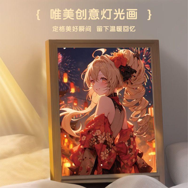 Световая живопись Фигурка Genshin Impact Гань Юй Ху Тао Ёимия Ночник